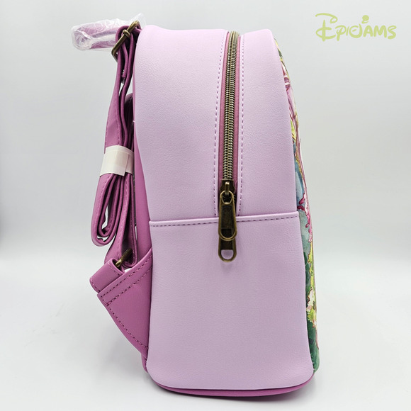 Loungefly Disney Snow White Wishing Well Floral Portrait Pink Mini Backpack Bag - Picture 4 of 8